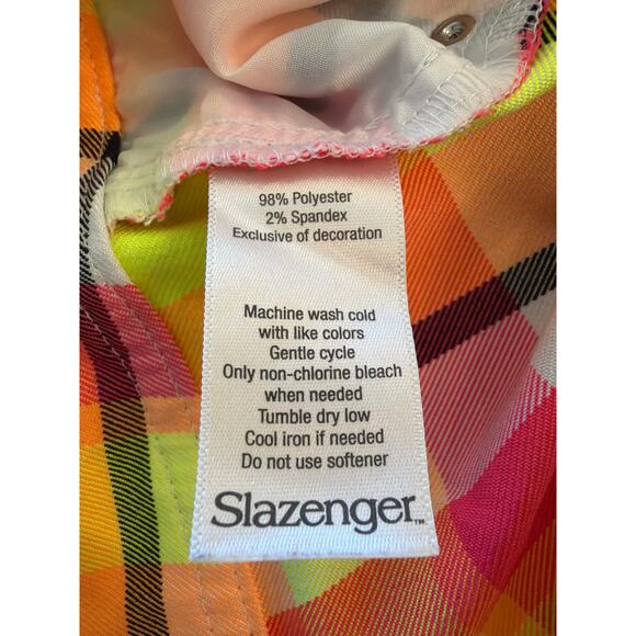 Slazenger Golf ladies Neon Plain pink and yellow shorts SZ 4 - Picture 6 of 10